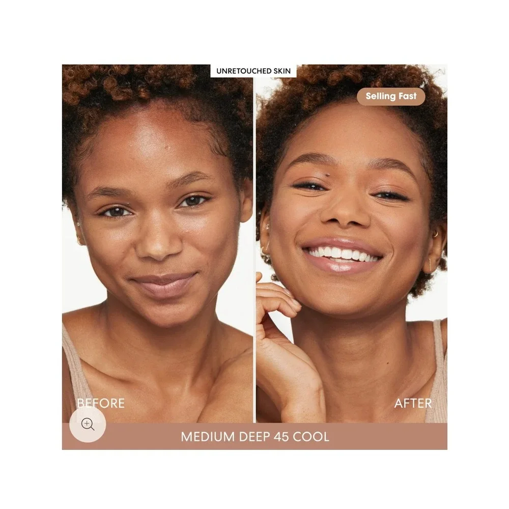 bareMinerals BAREPRO 16HR Powder Foundation Medium Deep 45 Cool Matte Full Cover